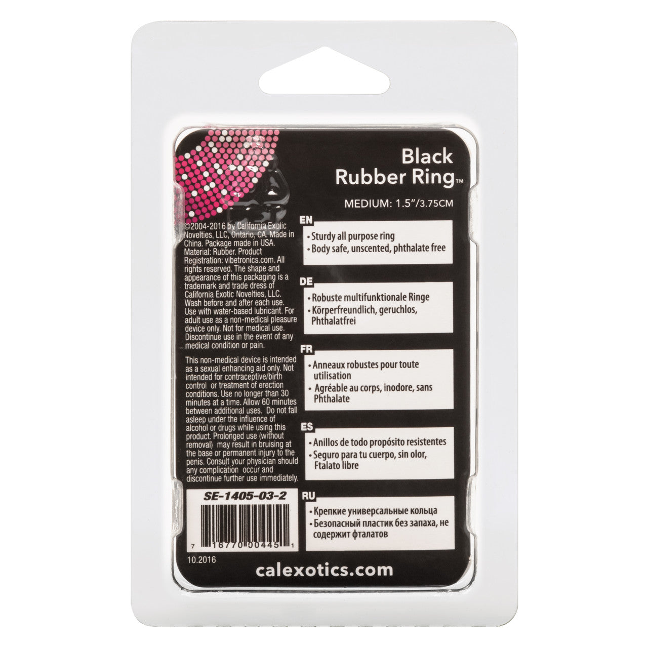 California Exotics Stretchy Mens Rubber Cock Ring Black Stretchy Cock Rings