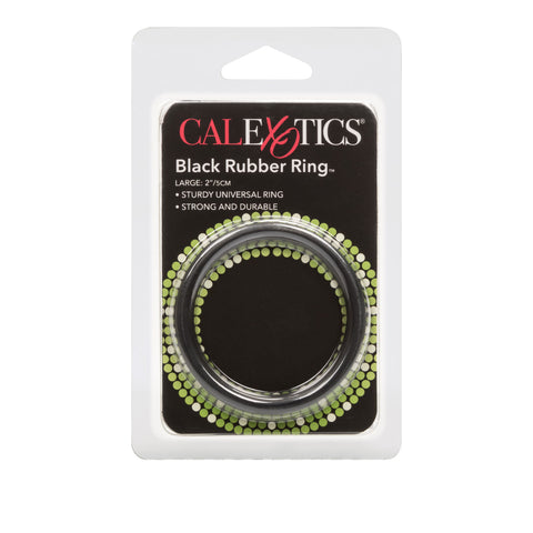 California Exotics Stretchy Mens Rubber Cock Ring Black - Stretchy Cock Rings