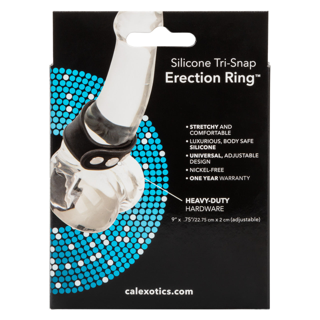 CalExotics Silicone Tri-Snap Erection Enhancer Ring Stretchy Cock Rings