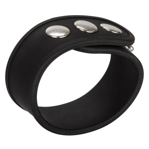 CalExotics Silicone Tri-Snap Erection Enhancer Ring - Stretchy Cock Rings