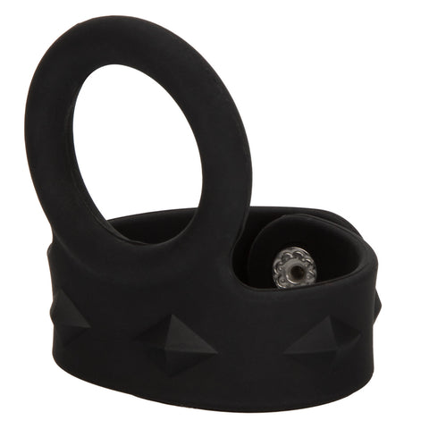 CalExotics Silicone Tri-Snap Scrotum Support Cock Ring - Cock Rings