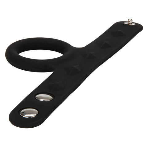 CalExotics Silicone Tri-Snap Scrotum Support Cock Ring - Cock Rings