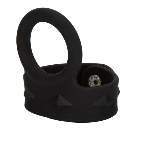 CalExotics Silicone Tri-Snap Scrotum Support Cock Ring - Cock Rings