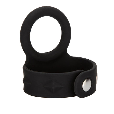 CalExotics Silicone Tri-Snap Scrotum Support Cock Ring - Cock Rings