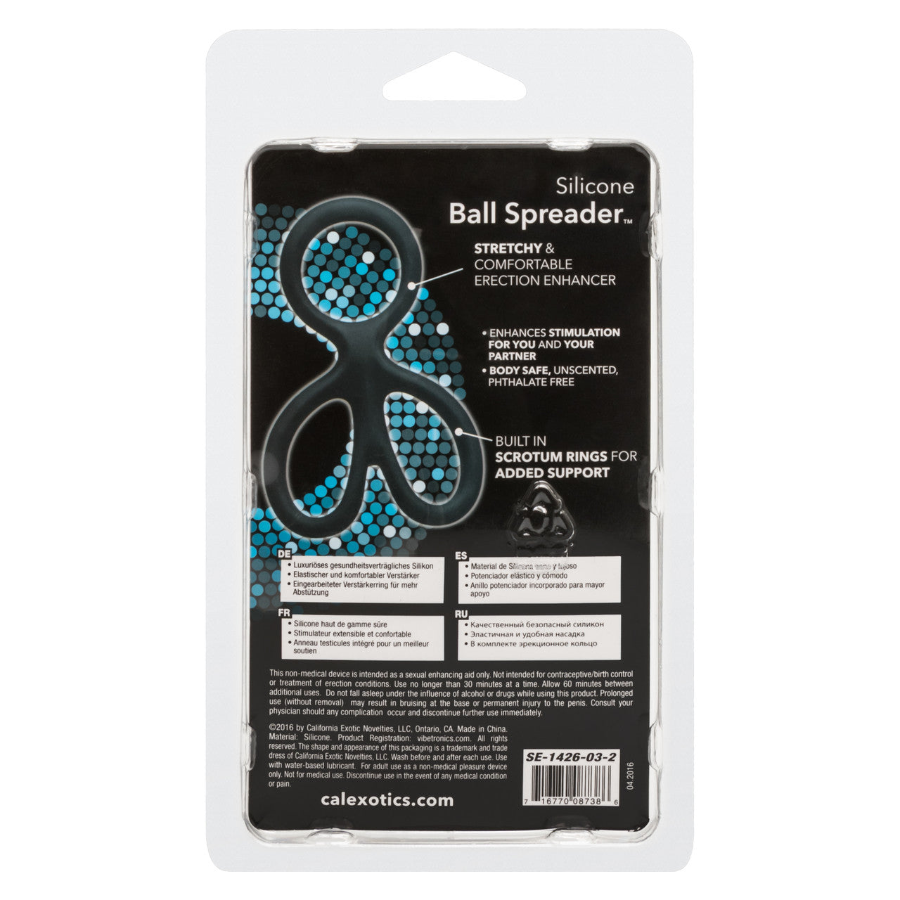 CalExotics Silicone Ball Spreader Erection Enhancer Stretchy Cock Rings