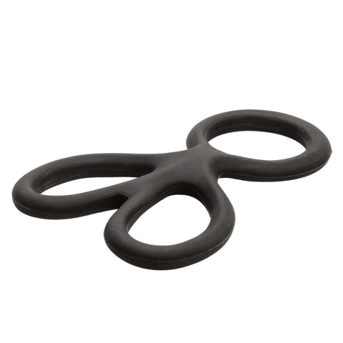 CalExotics Silicone Ball Spreader Erection Enhancer - Stretchy Cock Rings