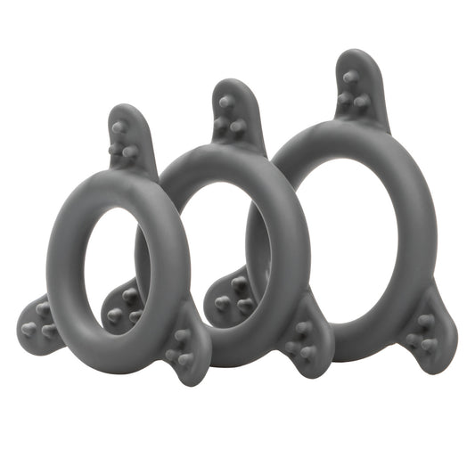 California Exotics Pro Series Silicone Cock Ring Set Stretchy Cock Rings
