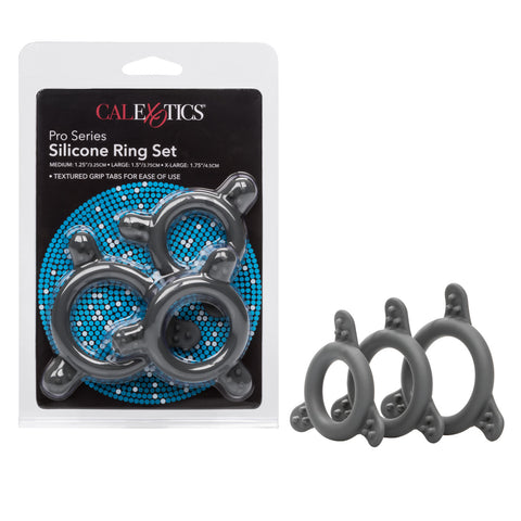 California Exotics Pro Series Silicone Cock Ring Set - Stretchy Cock Rings
