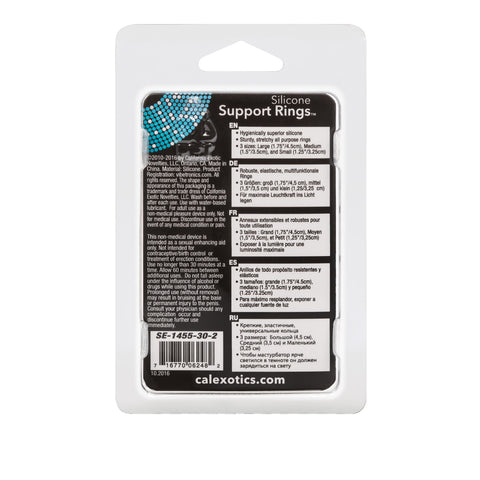 CalExotics Silicone Support Stretchy Cock Rings Set - Cock Rings