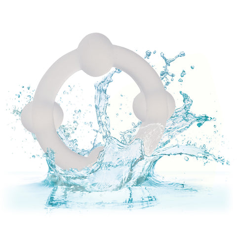 CalExotics Alpha Liquid Silicone Double Stacker Cock Ring - Cock Ring Sets
