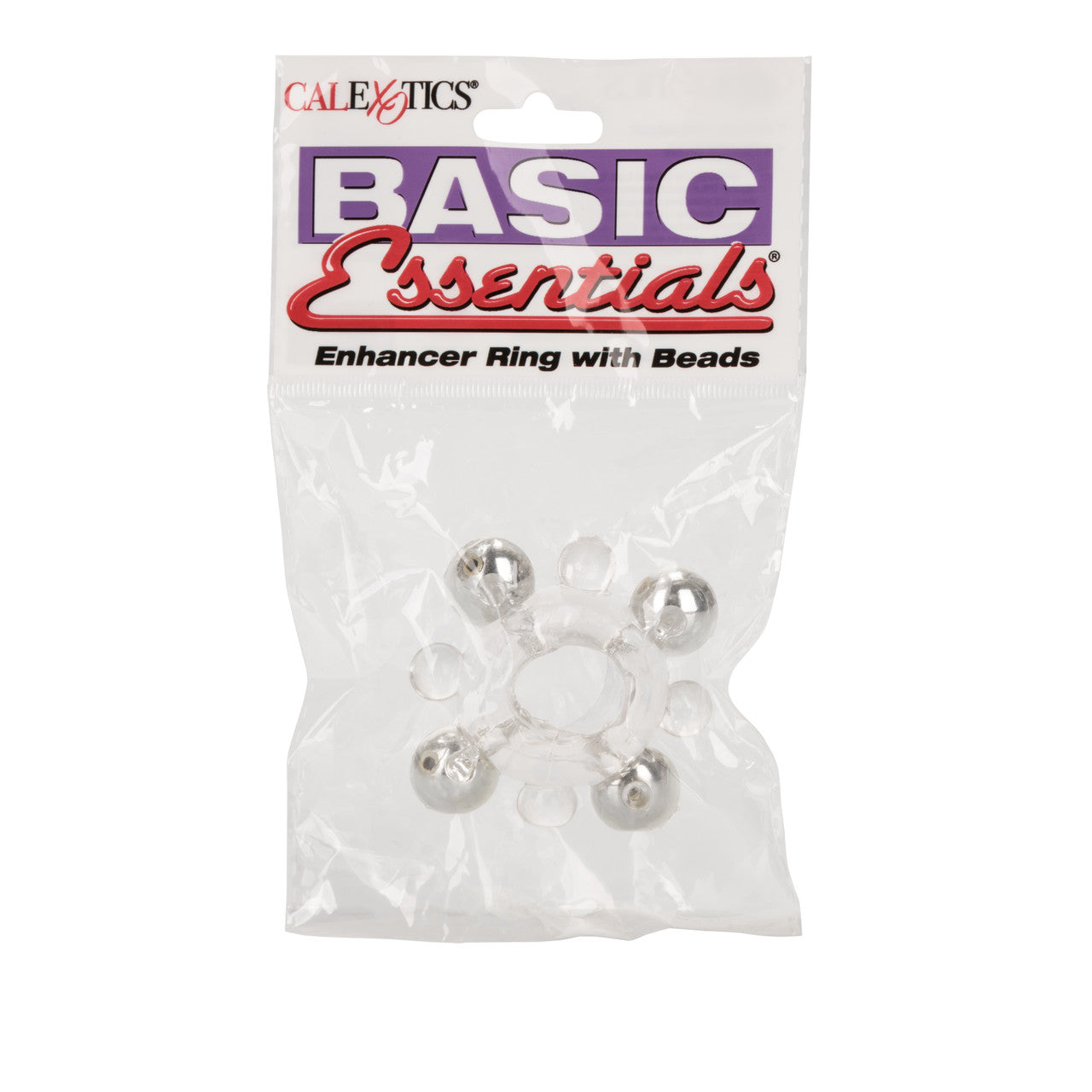 Basic Essentials Erection Enhancer Ring with Beads Stretchy Cock Rings