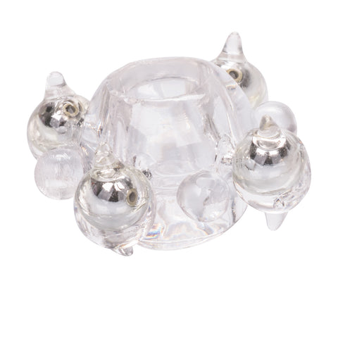 Basic Essentials Erection Enhancer Ring with Beads - Stretchy Cock Rings