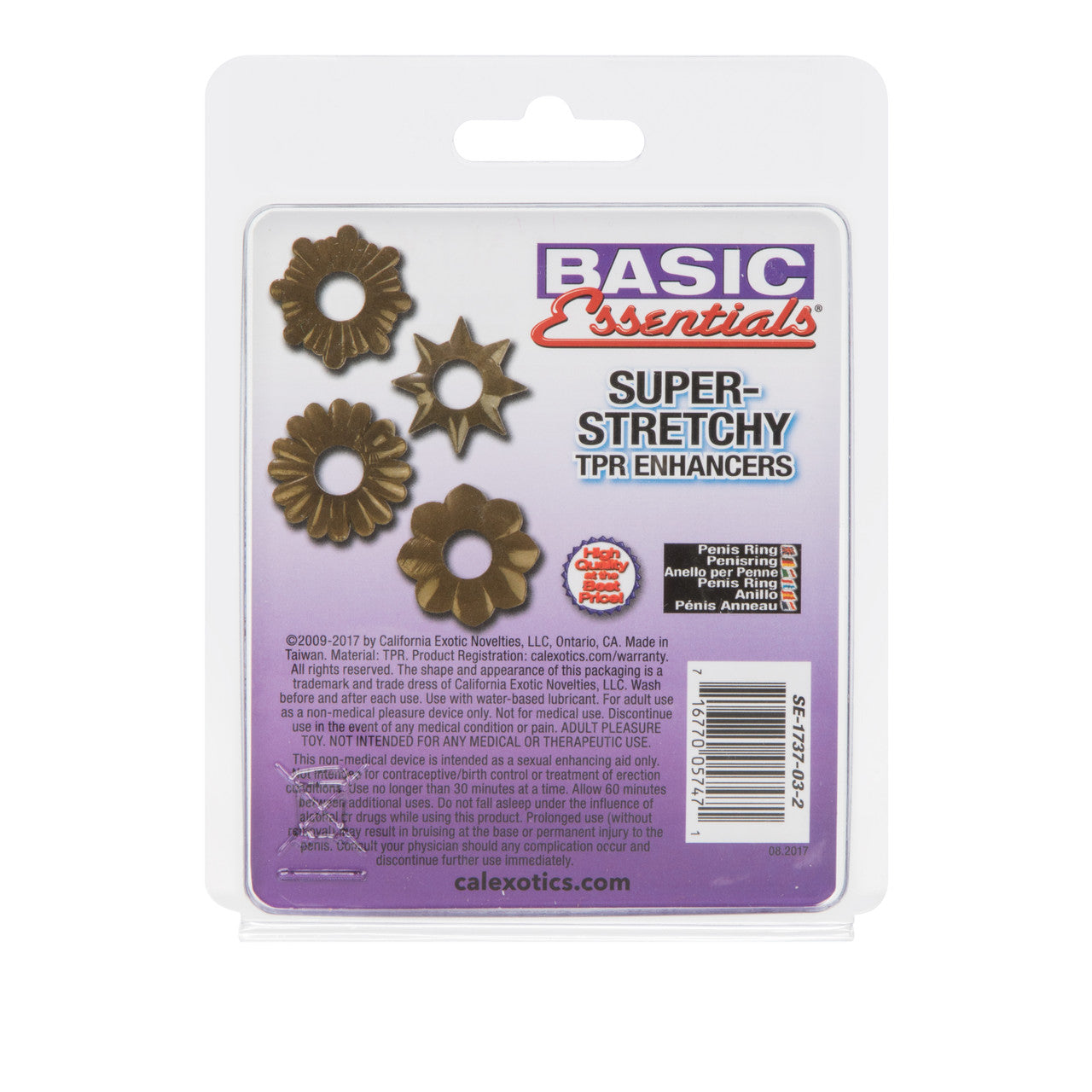 California Exotics Basic Essentials Super Stretchy Cock Ring Stretchy Cock Rings