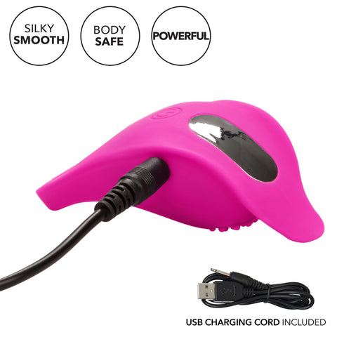 CalExotics Teasing Enhancer Cock Ring Purple - Cock Rings