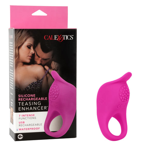CalExotics Teasing Enhancer Cock Ring Purple - Cock Rings
