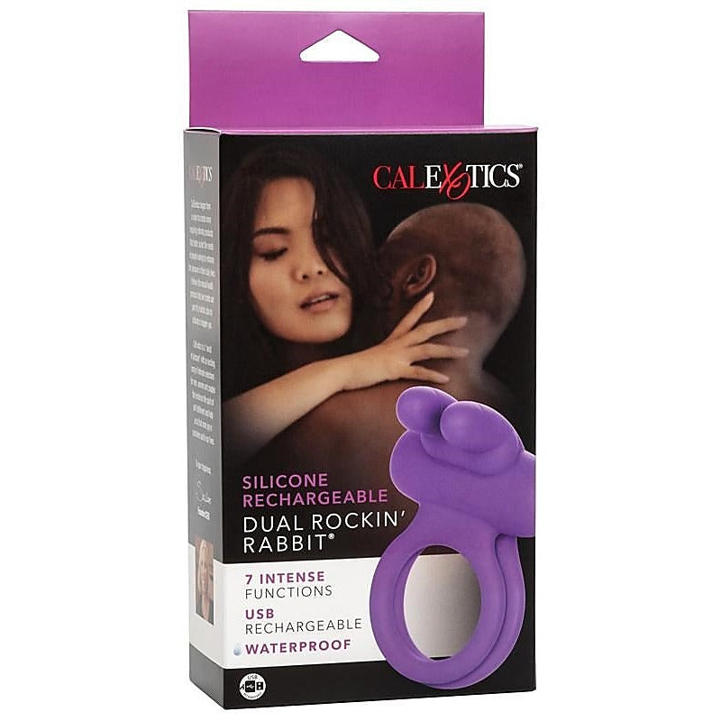 Rechargeable Rockin Rabbit Enhancer by California Exotics - Vibrating Cock Rings