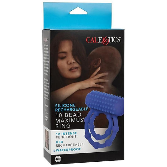 Silicone Rechargeable 10 Bead Maximus Couple Enhancer Ring