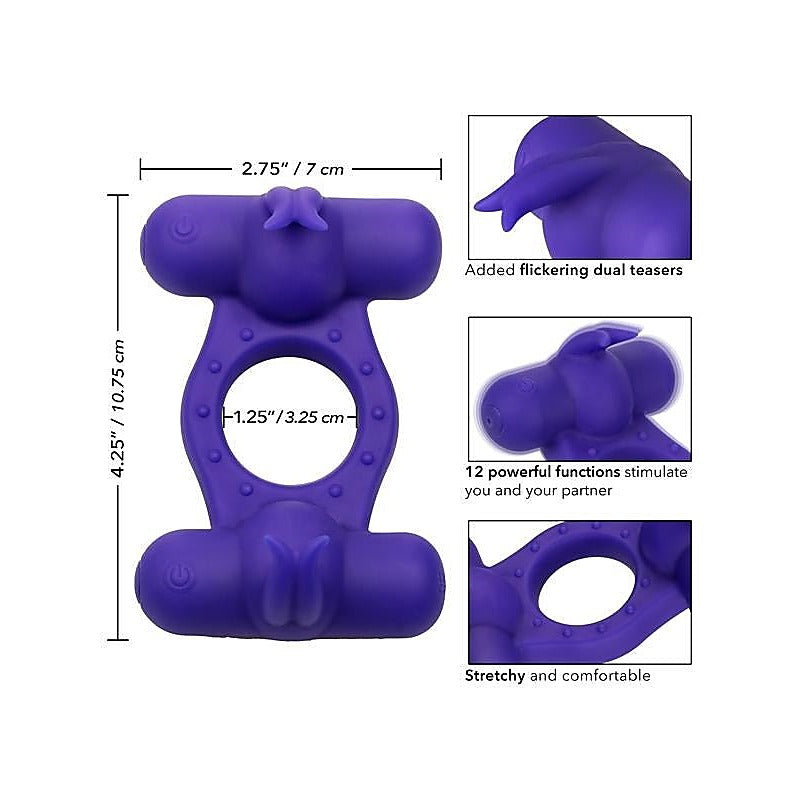 Triple Orgasm Enhancer Ring by California Exotics - Vibrating Cock Rings