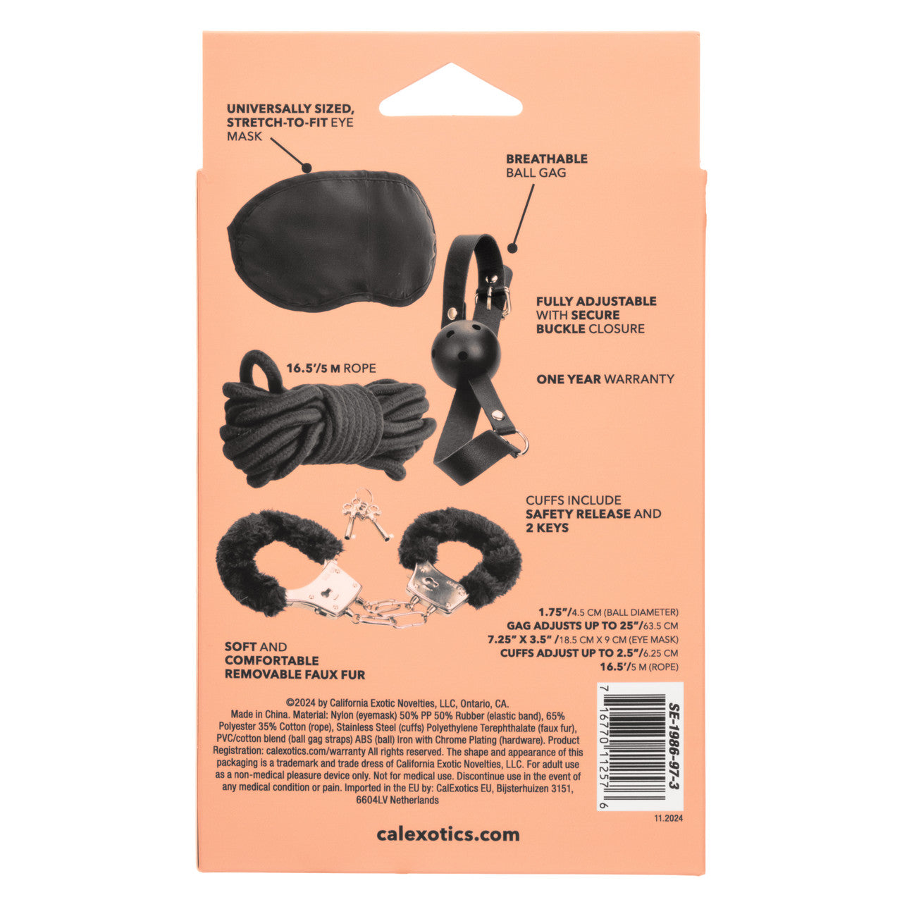 California Exotics Pleasure BDSM Kits Explorer Collection Bondage Kits