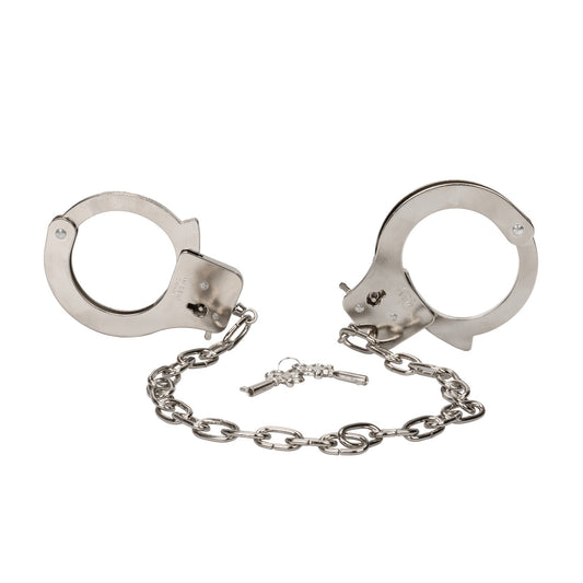 California Exotics BDSM Play Chrome Hand Cuffs - Cuffs And Restraints