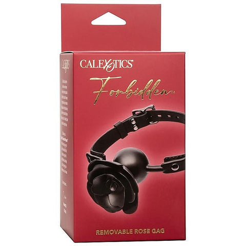 Forbidden Removable Rose BDSM Play Ball Gag - Bondage Gags and Bits