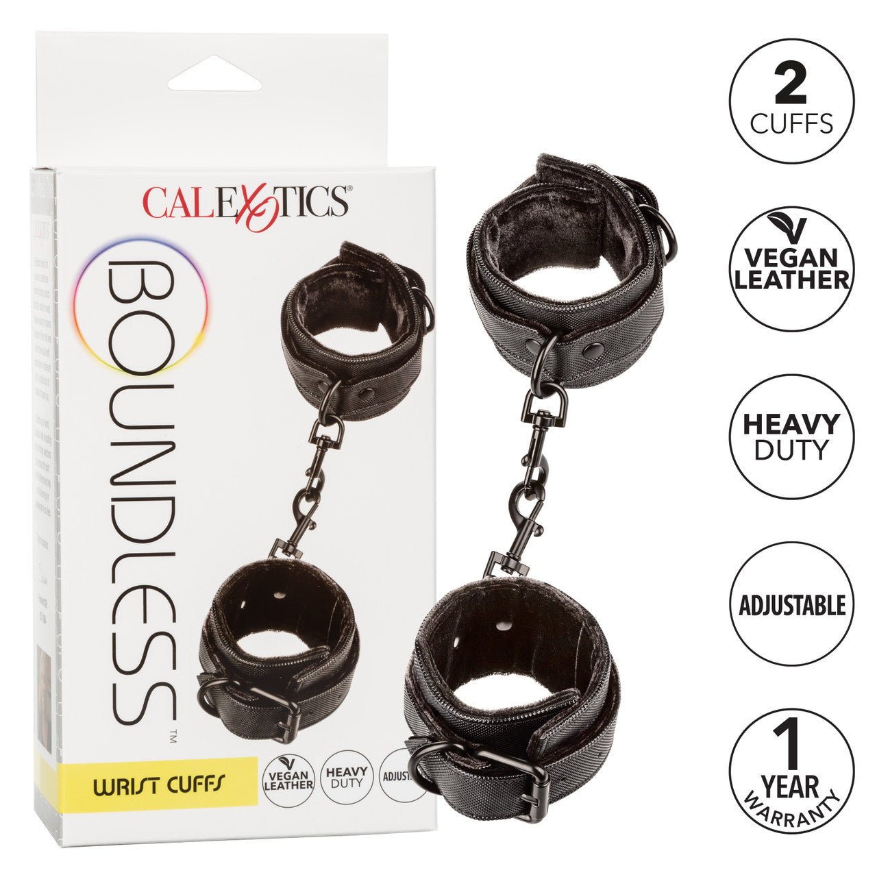 California Exotics Boundless Fetish Play Wrist Cuffs Cuffs and Restraints