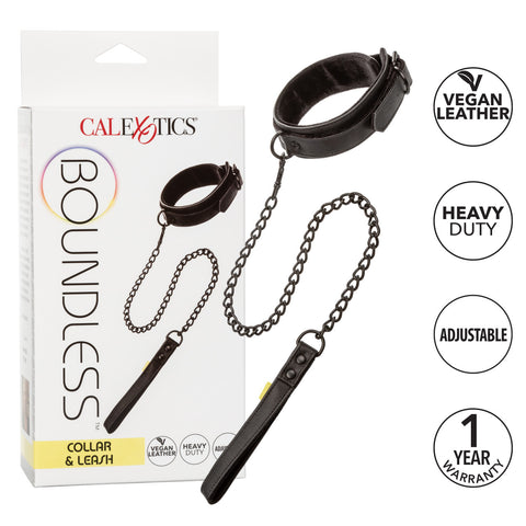 California Exotics Boundless Bondage Collar and Leash - Collars and Leads