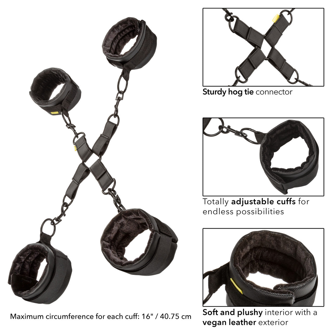 California Exotics Boundless Bondage Hog Tie Cuffs and Restraints
