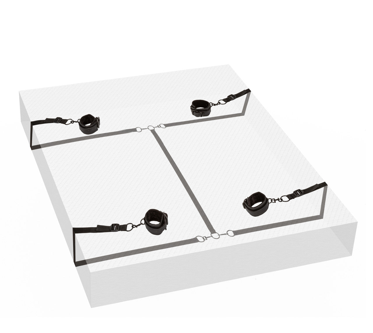 CalExotics Boundless Bondage Play Bed Restraint Cuffs and Restraints