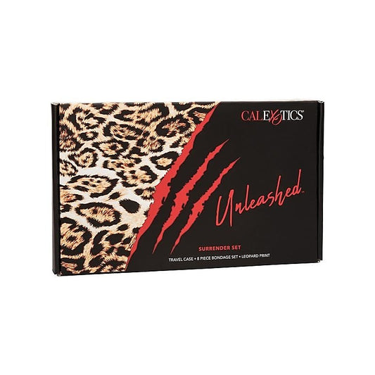 Leopard Print 8-Piece Unleashed Surrender Bondage Set