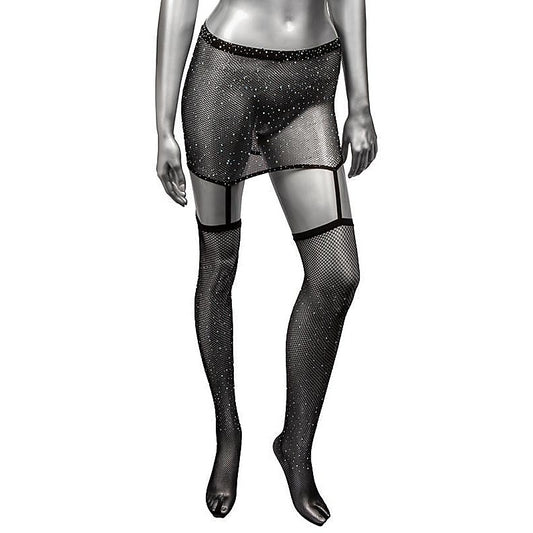 Radiance One Piece Plus Size Womans Garter Skirt With Thigh Highs
