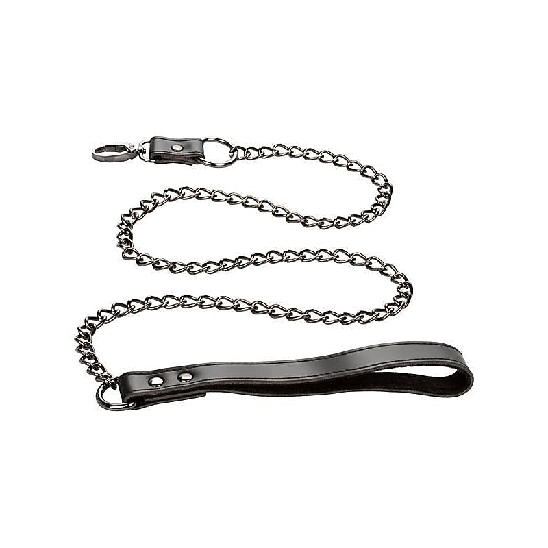 BDSM Collar With Chain Leash by California Exotics - Collars and Leads