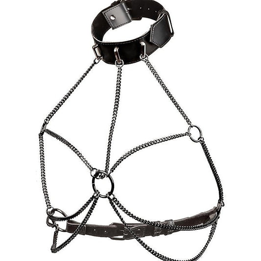 Euphoria Collection Multi Chain Fetish Collar Harness