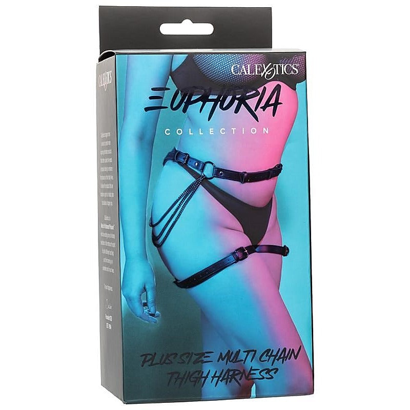 Euphoria Collection Plus Size Multi Chain Premium Thigh Harness - Her Fetish