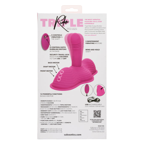 CalExotics Triple Rider Remote Control Ecstasy Rumbler - Sex Machines