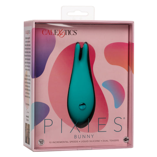 California Exotics Pixies Bunny Dual Teasers Vibrator - Clit Ticklers and Pulsators