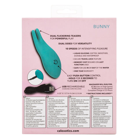 California Exotics Pixies Bunny Dual Teasers Vibrator - Clit Ticklers and Pulsators