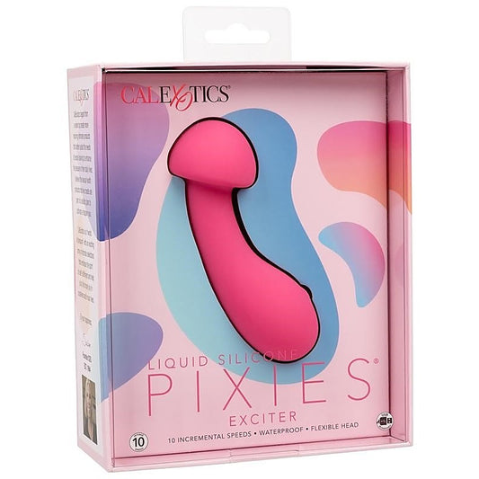 Liquid Silicone Pixies Exciter 10 Functions Clitoral Vibrator - Clit Ticklers and Pulsators