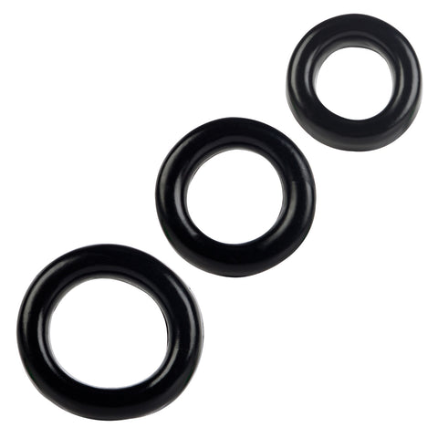 Colt 3 Piece Stretchy Mens Cock Ring Set - Cock Rings