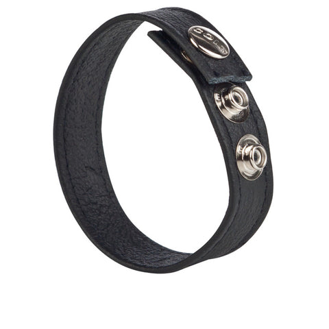 Colt Adjustable 3 Snap Leather Strap Cock Ring - Cock Rings