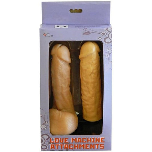 Love Machine Attachment Double Penetrator Double Dong Flesh