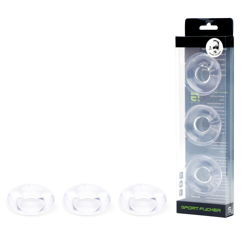 Sport Fucker Super Stretchy Rubber Cock Ring Set Cock Ring Sets