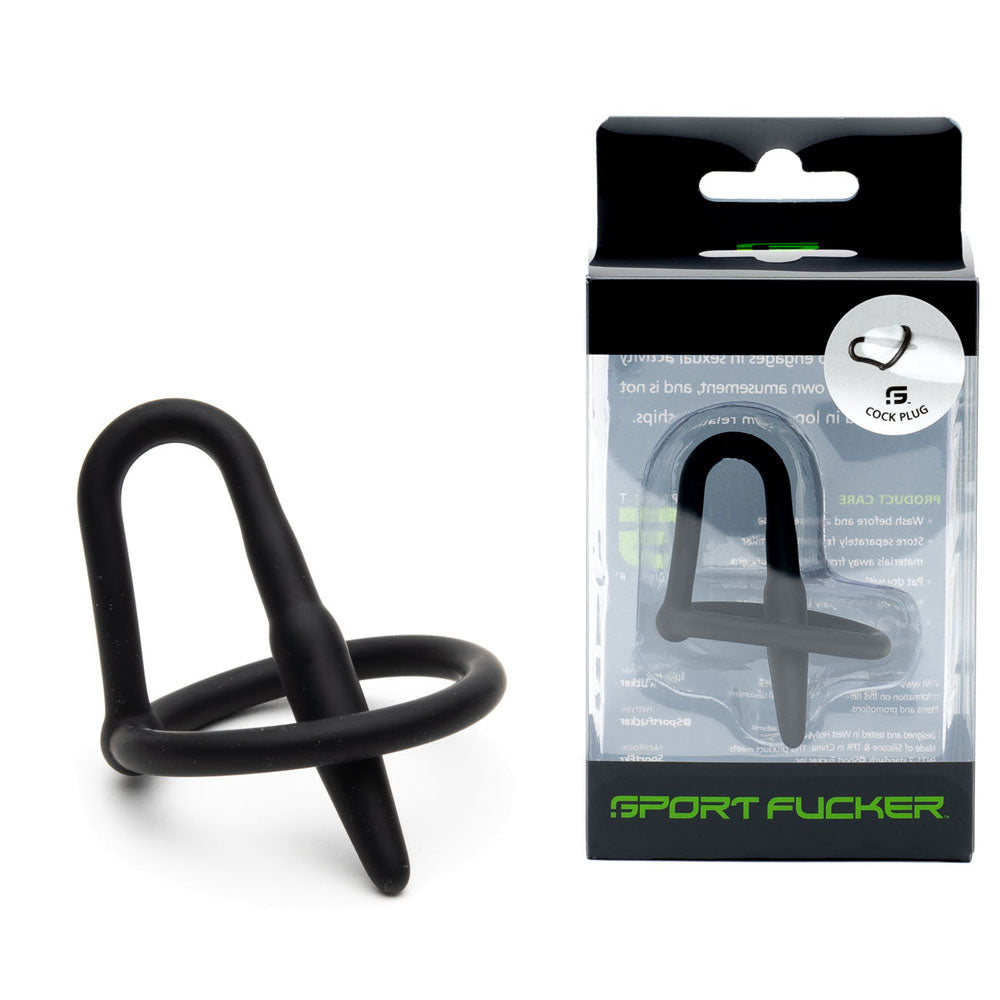 Sport Fucker Cock Plug Urethral Sound Black Urethral Sounds