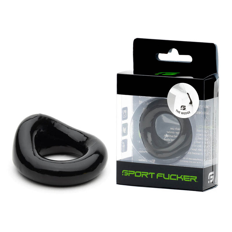 Sport Fucker Wedge Super Stretchy Cock Ring Black Stretchy Cock Rings