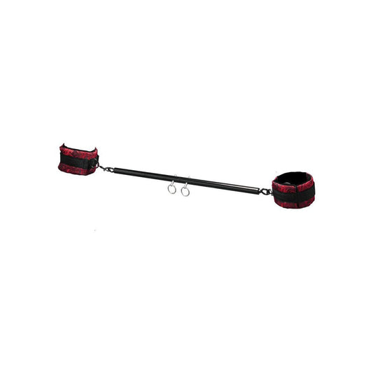 Secret Kisses Rosegasm BDSM Play Spreader Bar Set Black - Cuffs And Restraints