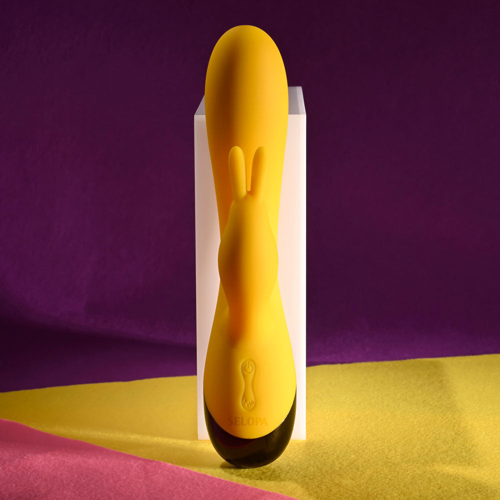 Selopa BUZZZ BUNNY Rechargeable Rabbit Vibrator Yellow Rabbit Vibrators