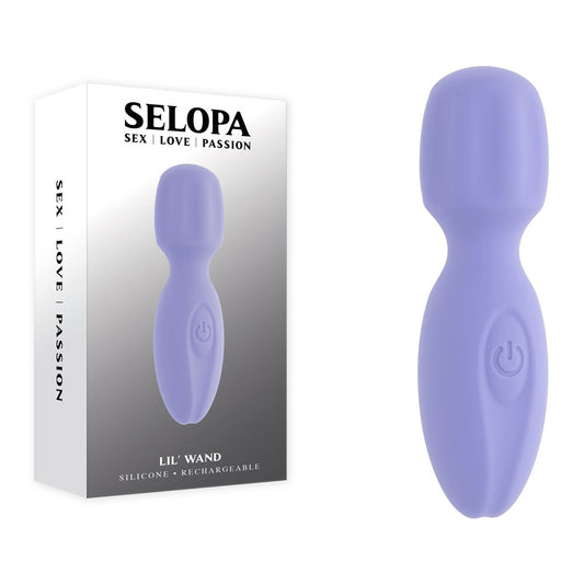 Selopa LIL' WAND USB Rechargeable Body Wand Massager Purple Body Wands
