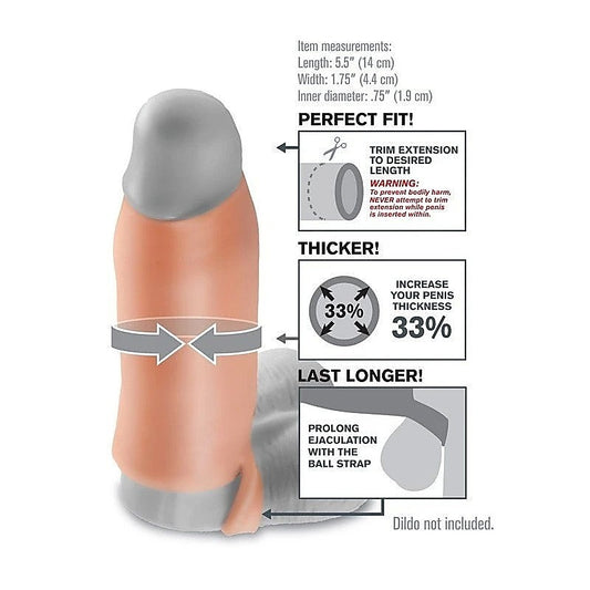 Fantasy X-Tensions Real Feel 5.5 Inches Cock Enhancer - Pumps, Extenders and Sleeves