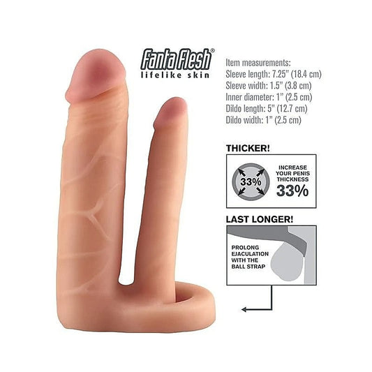 Fantasy X-Tensions Double Trouble Penis Extension Solid - Pumps, Extenders and Sleeves