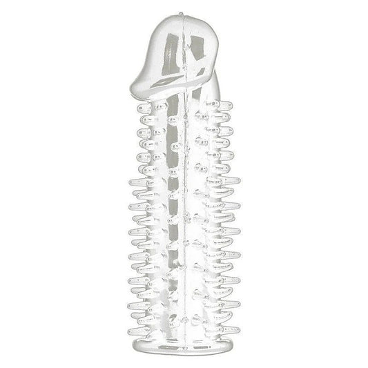 Shots Toys Realistic Spikey Penis Extension Transparent - Pumps, Extenders and Sleeves